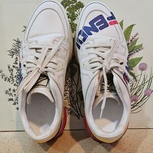 Fendi Mania Cream Embossed Logo Detail